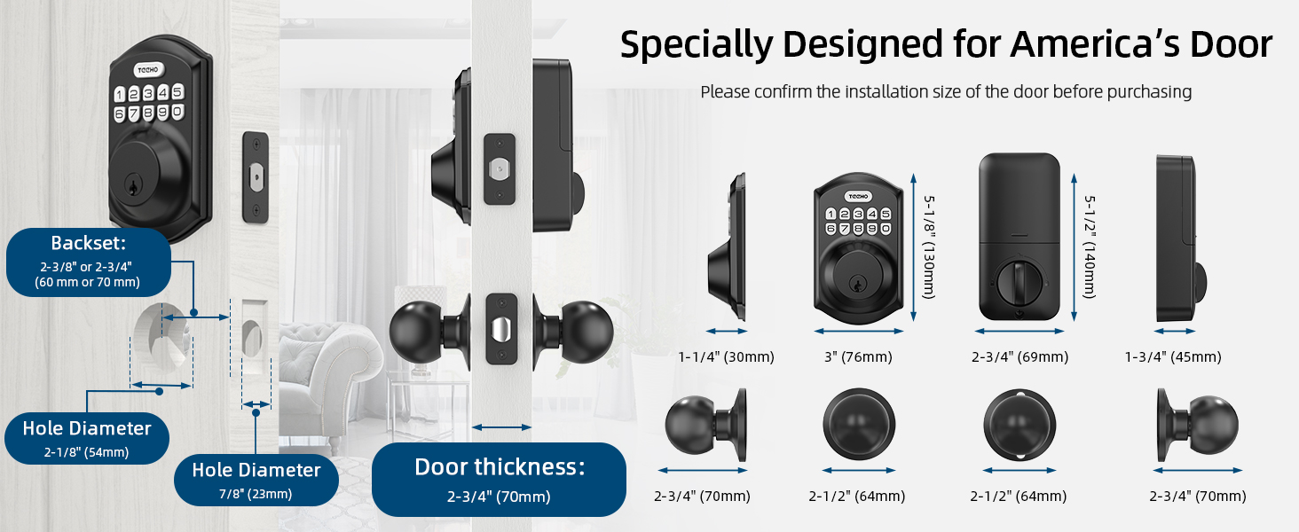 Compatible with most standard American doors