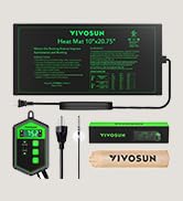 VIVOSUN Durable Waterproof Seedling Heat Mat 10" x 20.75" UL &amp; MET-Certified Warm Hydroponic Heat...