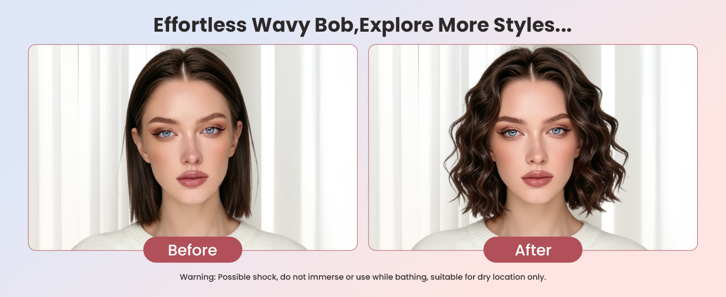 effortless wavy bob, explore more styles