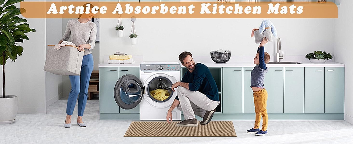 Absorbent kitchen mat