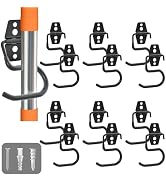 LIGHT DUST Broom Holder Wall Mount - 12 Pack Tool Hangers Garage Wall Hanging Organizer - Heavy D...