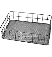 Black Metal Wire Basket - Stylish Storage Bin for Home Kitchen Organization (9.6"x6.5"x2.6") ,Mul...