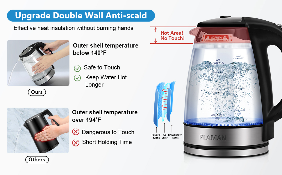 water kettle electric temperature control