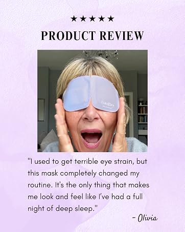 5-star review: LumiDew eye mask for deep sleep and eye strain relief.