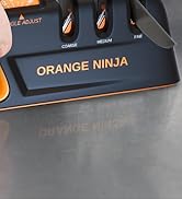 Orange Ninja Knife Sharpeners - 5 Adjustable Knife Sharpening Angle- Premium Quality Kitchen Knif...