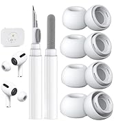 4 Pairs Replacement Ear Tips for AirPods Pro 2nd/1st Generation,Noise Reduction Holewith &amp; Built-...