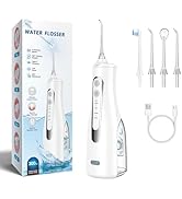 Reva Cordless Water Flosser for Teeth Cleaning - 300ML Portable Oral Irrigator with 360° Rotating...