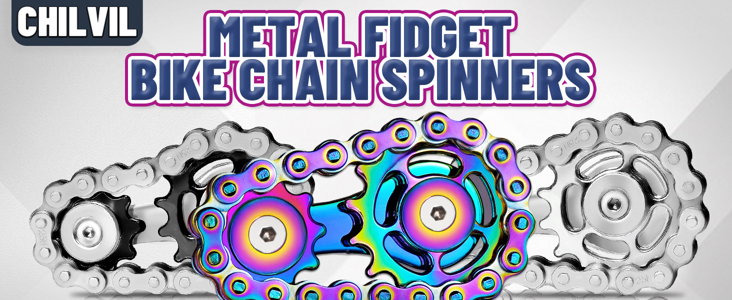 metal fidget bike chain spinners