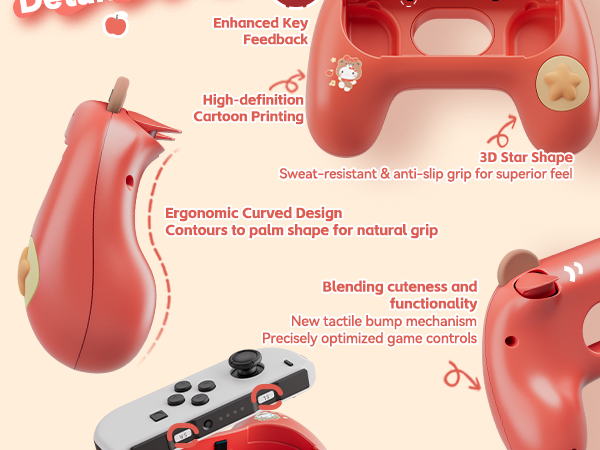 Ergonomic curved design and blending cuteness and functionality