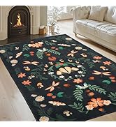 Mightree Black Area Rugs - Non Slip Washable Rugs for Living Room Dining Room Bedroom, Non Sheddi...