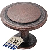 LifeMaster 6pcs 1-1/4 inch Kitchen Cabinet Knobs - Rust-Proof Oil Rubbed Bronze Finish, Modern Zi...