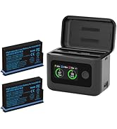 Jakoly Battery Charger Set for Insta360 X5, 2800mAh High Capacity Rechargeable Batteries with Dua...