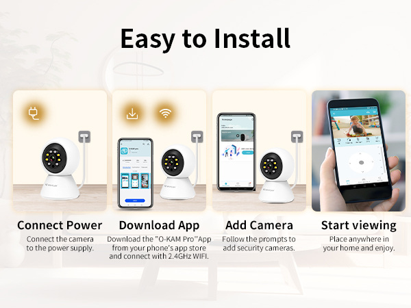 indoor camera with phone app and audio