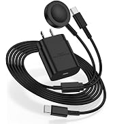 for Samsung Watch Charger Fast Charging,2 in 1 Galaxy Watch Phone Charger 6ft with 25W USBC Charg...