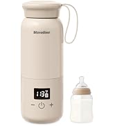 Portable Bottle Warmer for Travel, 10 Oz Baby Botle Warmer with Adjustable Temperature &amp; Keep War...