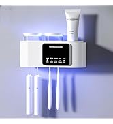 Smart Toothbrush Holders for Bathrooms,Electric Toothbrush Holders with Solar Charging,Toothbrush...