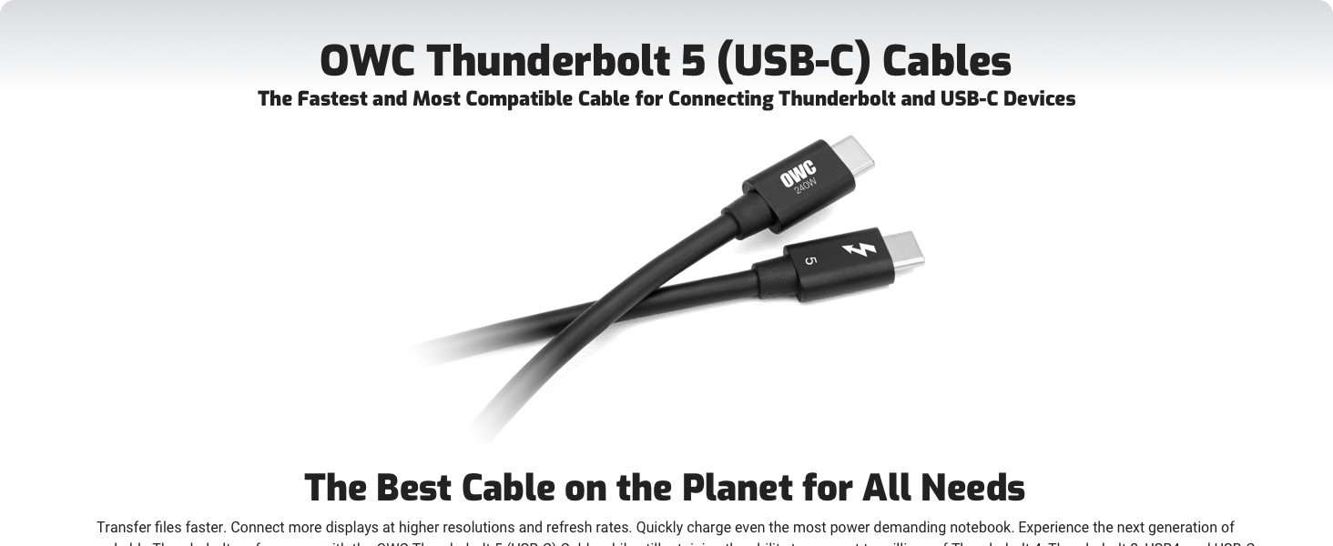 OWC Thunderbolt 5 (USB-C) Cables