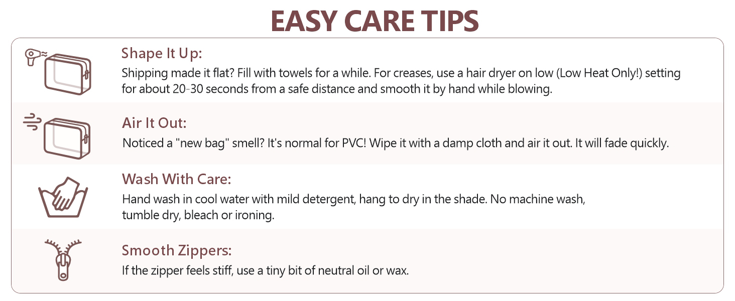 clear sling bag easy care tips