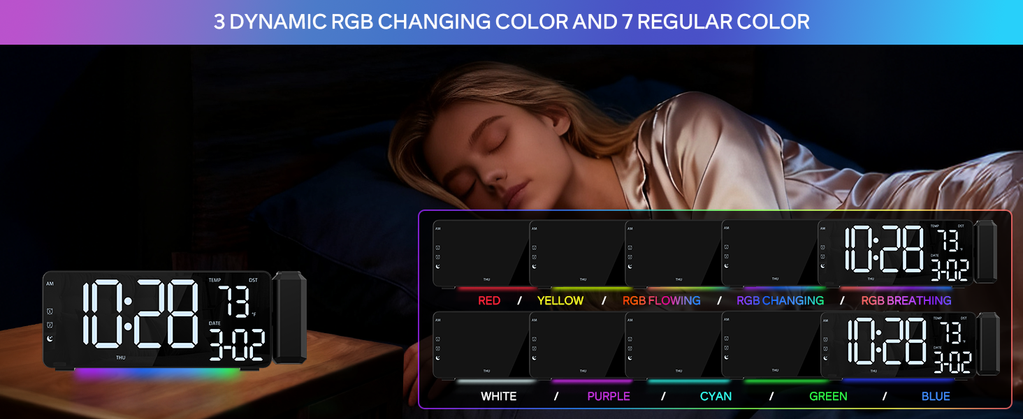 projection alarm clocks for bedrooms