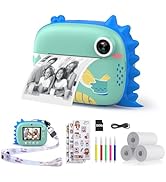 HiMont Kids Camera Instant Print, Selfie Digital Camera for Kids with Print Paper &amp; 32G Card, 2.5...
