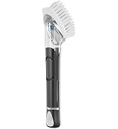 RIMAY Soap Dispensing Dish Brush, Dish Scrubber with Soap Dispenser, Dish Soap Brush, Dish Wand w...