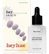Heyhae Essentials Bundle - Semi Cured Gel Nail Strips (Hey, Lilac It) + Got To Go Remover [2 Pack]
