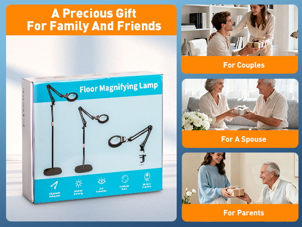 floor magnifying glass with light hands free workbench light Thoughtful gifts for family and friends
