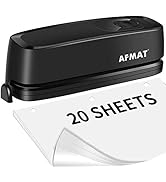 3 Hole Punch, AFMAT Electric Three Hole Punch Heavy Duty, 20-Sheet Punch Capacity, AC or Battery ...