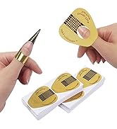 Ahier Nail Forms, 200PCS Acrylic Nail Forms, Gold Horseshoe Nail Extension Tips, Nail Forms for A...