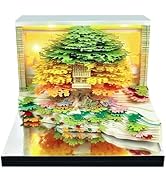 3D Time Piece Calendar, 2026 Desk Calendar With LED Light, 3d Tree Memo Pad Creative Desk Calenda...