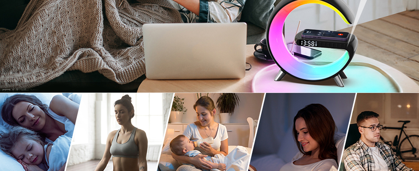 alarm clock with phone charger