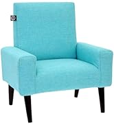 The Crew Furniture Zabra Kids Chair, Toddler Ages 1-5 Years, Home Décor Polyester Linen, Aqua