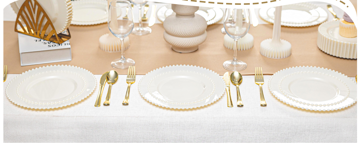 ivory plastic party plate 4
