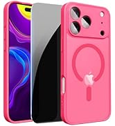 LWLFEKA for iPhone 17 Pro Max Case with Privacy Screen Protectors &amp; Full Camera Cover Compatible ...