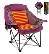 Northroad XL Heated Camping Chair, Oversized Heated Chairs,Portable Folding Heated Lawn Chair W/3...
