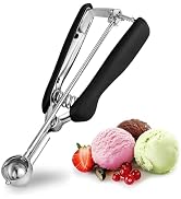 Extra Small Cookie Scoop 1 tsp, Professional Stainless Steel Mini Ice Cream Scoop 25 mm, Melon Ba...