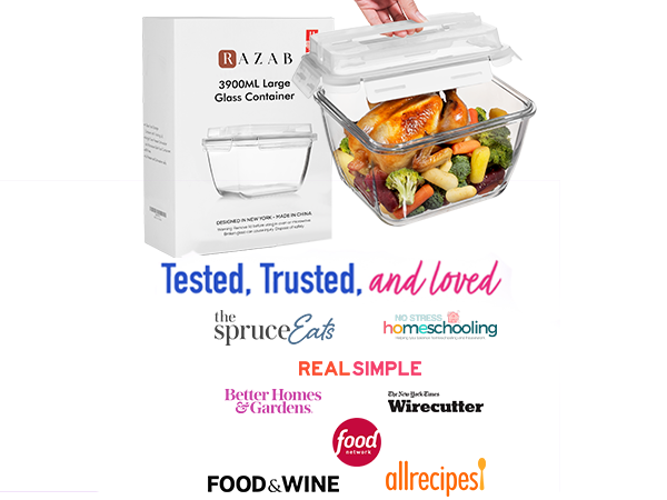 +Razab food Storage Containers with Lids+; +Razab Glass Food Storage Containers with Lids+; 