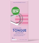 Tongue Scraper For Adults - Dual Head Stainless Steel Tongue Cleaner Travel Metal Case