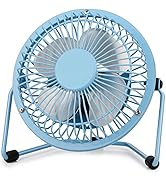 Yeedie USB Desk Fan, Mini Quiet Fan with Metal Construction, Personal Cooling Fan for Desktop Off...