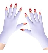 SUBAY UV Gloves for Gel Nails, Fingerless Gloves with UPF 50+ Protection for Nail Art, Manicures,...