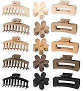 15 Pack 4.3"Large Hair Claw Clips,Hair Clips for Women &amp; Girls, Colors Strong Hold Claw Hair Clip...