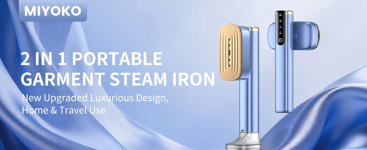 MIYOKO 2-in-1 Garment Steamer for Clothes