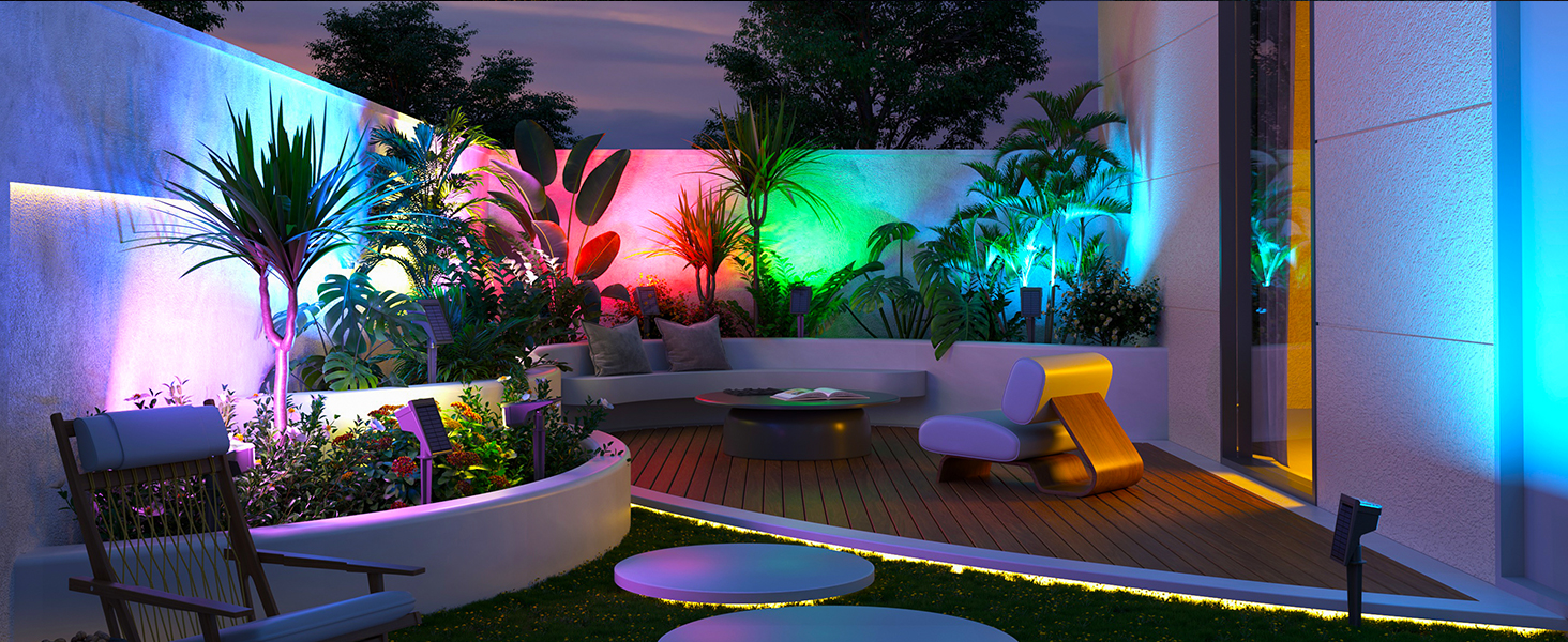 multicolor solar spot lights