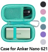 co2CREA Hard Case Compatible with Anker 621 Nano Power Bank 5,000mAh 12W Portable Charger, Green ...