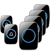 Wireless Doorbell, FullHouse Waterproof Door Bell Kit, Distinguish front and rear doors, Over 100...