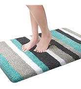 KMAT Luxury Bathroom Rugs Bath Mat,32in x20 in, Non-Slip Fluffy Soft Plush Microfiber Shower Carp...