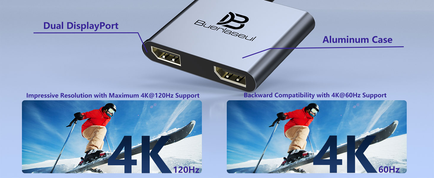 DP to 2 HDMI Adapter