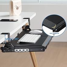 desk with keyboard tray slide out