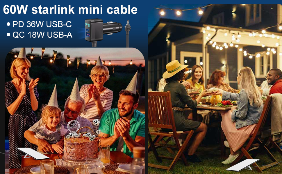 Premium Starlink Mini Car Adapter - Reliable Power for On-The-Go Connectivity