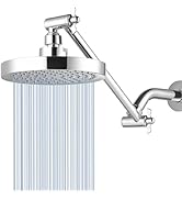 Nuodan High Pressure Rain Shower Head with 11'' Extension Arm - High Flow Rainfall Showerhead - L...